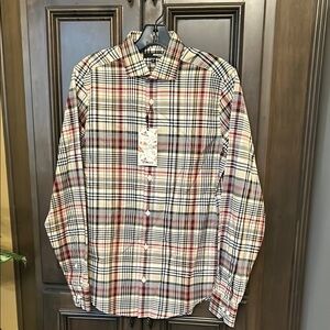 Murano Slim Fit Men's Plaid Shirt - Plantsmen Collection Multicolor